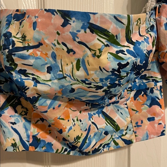 Abercrombie & Fitch Multicolor Floral Puff Sleeve Crop Top size xs - Picture 6 of 6